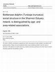 Research paper thumbnail of Bottlenose dolphin (Tursiops truncatus ) social structure in the Shannon Estuary, Ireland, is distinguished by age- and area-related associations