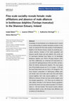 Research paper thumbnail of Fine-scale sociality reveals female-male affiliations and absence of male alliances in bottlenose dolphins (Tursiops truncatus ) in the Shannon Estuary, Ireland