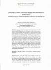 Research paper thumbnail of Language Contact, Language Policy and Education in South Africa