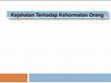 Research paper thumbnail of PPT Tindak Pidana Kehormatan Orang