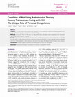 Research paper thumbnail of Correlates of Not Using Antiretroviral Therapy Among Transwomen Living with HIV: The Unique Role of Personal Competence