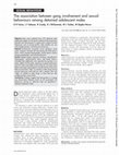 Research paper thumbnail of The association between gang involvement and sexual behaviours among detained adolescent males