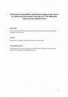 Research paper thumbnail of Professional responsibility and decision-making in the context of a disease-focused model of nursing care: The difficulties experienced by Spanish nurses