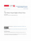 “Our” Bodies: Property Rights in Human Tissue Cover Page