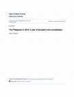 Research paper thumbnail of The Philippines in 2018: a Year of Disruption and Consolidation