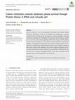 Research paper thumbnail of Caloric restriction controls stationary phase survival through Protein Kinase A (PKA) and cytosolic pH