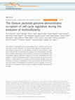 Research paper thumbnail of The Gonium pectorale genome demonstrates co-option of cell cycle regulation during the evolution of multicellularity