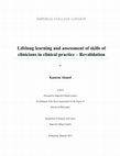 Lifelong learning and assessment of skills of clinicians in clinical practice – Revalidation Cover Page