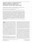 Research paper thumbnail of Sequence analysis of alginate-derived oligosaccharides by negative-ion electrospray tandem mass spectrometry