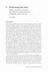 Research paper thumbnail of Performing the state?: public and private actors in the field of social provision in twentieth-century Greece