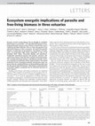 Research paper thumbnail of Ecosystem energetic implications of parasite and free-living biomass in three estuaries