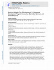 Research paper thumbnail of Bench to Bedside: The Effectiveness of a Professional Development Program Focused on Biomedical Sciences and Action Research