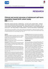 Research paper thumbnail of Clinical and social outcomes of adolescent self harm: population based birth cohort study