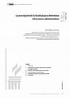 Research paper thumbnail of La prescripción de la facultad para determinar infracciones administrativas