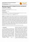 Research paper thumbnail of Microinsurance and Its Untapped Economic Development Potentials in Nigeria