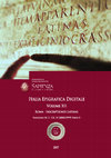 Italia Epigrafica Digitale, XII.3.2 (Novembre 2017), Roma – Inscriptiones Latinae: CIL, VI 20000-29999, Parte II: no. 2373-2374, 2377-2382, 2384-2387 Cover Page