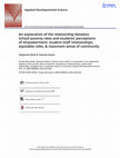 Research paper thumbnail of An exploration of the relationship between school poverty rates and students' perceptions of empowerment: student-staff relationships, equitable roles, & classroom sense of community