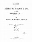 Forsyth T.D. Report of a mission to Yarkund in 1873, under command of Sir T.D. Forsyth, with historical and geographical information regarding the possessions of the ameer of Yarkund. Calcutta, 1875 Cover Page