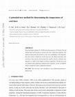 Research paper thumbnail of A potential new method for determining the temperature of cool stars