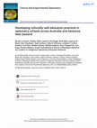 Research paper thumbnail of Developing culturally safe education practices in optometry schools across Australia and Aotearoa New Zealand