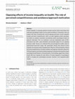 Opposing effects of income inequality on health: The role of perceived competitiveness and avoidance/approach motivation Cover Page