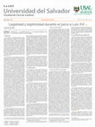 Research paper thumbnail of Legalidad y legitimidad durante el juicio a Luis XVI