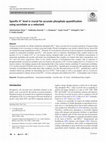 Research paper thumbnail of Specific H+ level is crucial for accurate phosphate quantification using ascorbate as a reductant