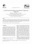 Research paper thumbnail of A microstructural model for the prediction of high cycle fatigue life