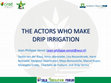 Research paper thumbnail of The actors who make drip Irrigation