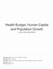 Research paper thumbnail of Health Budget, Human Capital and Population Growth : Empirical Study in Indonesia