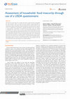 Research paper thumbnail of Assessment of Households’ Food Insecurity through use of a USDA Questionnaire