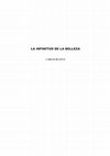 Research paper thumbnail of LA INFINITUD DE LA BELLEZA

(Sapere Aude, Oviedo 2020)