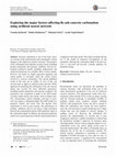 Research paper thumbnail of Exploring the major factors affecting fly-ash concrete carbonation using artificial neural network