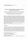 Research paper thumbnail of Compressive strength prediction of limestone filler concrete using artificial neural networks