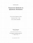 Lecture notes Numerical Methods in Quantum Mechanics Cover Page