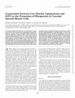 Research paper thumbnail of COOPERATION BETWEEN LOW DENSITY LIPOPROTEINS AND IGF-I IN THE PROMOTION OF MITOGENESIS IN VASCULAR SMOOTH MUSCLE CELLS.