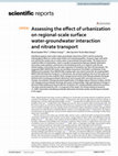 Research paper thumbnail of Assessing the effect of urbanization on regional-scale surface water-groundwater interaction and nitrate transport