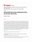 Research paper thumbnail of Reinterpreting Crisis Communications in the Post-Truth Era