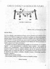 Research paper thumbnail of CARLOS CHÁVEZ Y LA MÚSICA DEL FUTURO