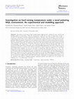 Research paper thumbnail of Investigation on hard turning temperature under a novel pulsating MQL environment: An experimental and modelling approach