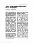 Research paper thumbnail of Which is the safest antidepressant to use in epilepsy?