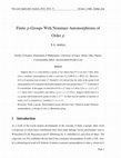 Research paper thumbnail of Finite -Groups With Noninner Automorphisms of Order  p