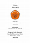 Makalah Metode Riset Cover Page