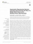 Research paper thumbnail of Asymmetric Reproductive Barriers and Gene Flow Promote the Rise of a Stable Hybrid Zone in the Mediterranean High Mountain