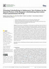 Research paper thumbnail of Assessing Cyberbullying in Adolescence: New Evidence for the Spanish Version of the European Cyberbullying Intervention Project Questionnaire (ECIP-Q)