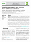 Research paper thumbnail of Validation of a Method to Estimate Stroke Volume from Brachial-cuff Derived Pressure Waveforms