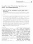 Neural Correlates of Reward-Based Spatial Learning in Persons with Cocaine Dependence Cover Page