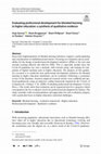 Research paper thumbnail of Evaluating professional development for blended learning in higher education: a synthesis of qualitative evidence