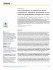 The current status of resistance to alpha-cypermethrin, ivermectin, and amitraz of the cattle tick (Rhipicephalus microplus) in Ecuador Cover Page