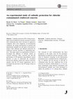 An experimental study of cathodic protection for chloride contaminated reinforced concrete Cover Page